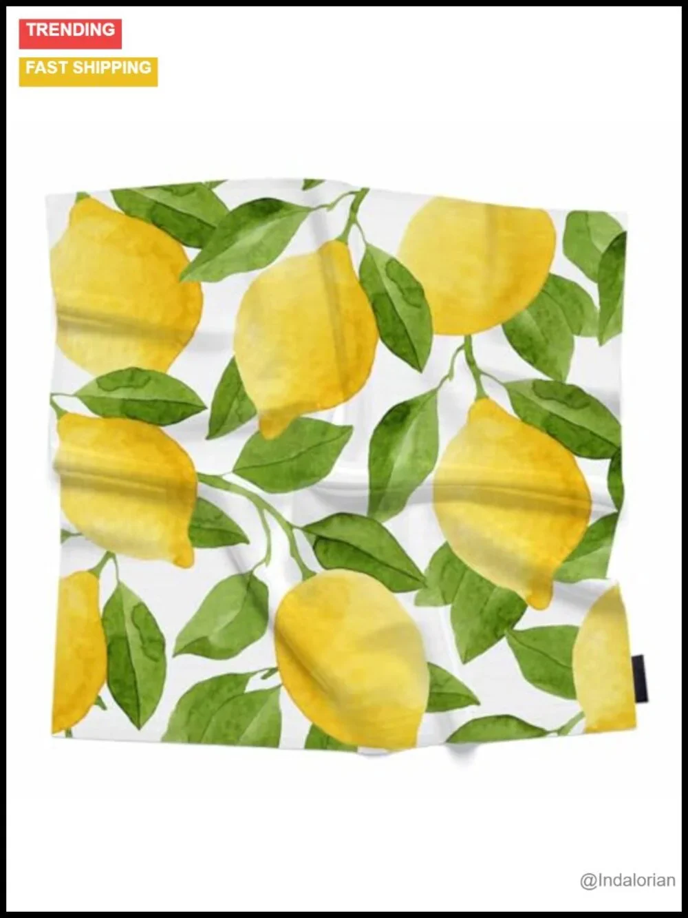 Polyester Silk Feel Floral Pattern Head Scarf Bandana 35x35